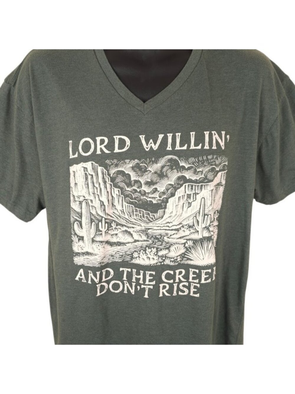 Lord Willin T Shirt Womens Size XL Green And The Creek Dont Rise